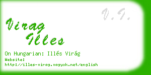 virag illes business card