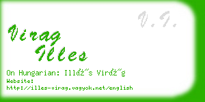 virag illes business card